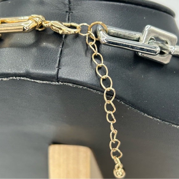 Two‑Tone Link Chain Necklace | Silver & Gold Tone Statement | Adjustable - Picture 6 of 6
